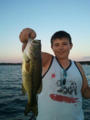 Lake Geneva young client with bass Summer 2013