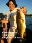 Lake Geneva, Wisconsin client with a nice bass August 2012