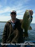 Nice Sturgeon Bay smallmouth bass for Captain Doug Kloet