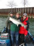 Milwaukee harbor, WI client nice brown trout December 2011