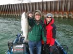Milwaukee harbor, WI client with nice brown trout December 2011