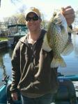 Fox Chain, IL Captain Doug Kloet with giant crappie April 2012