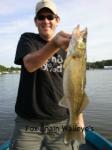 Fox Chain, Illinios client with nice walleye May 2012