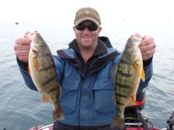 Captain Doug Kloet, Lake Michigan perch fishing in waukegan illinois.